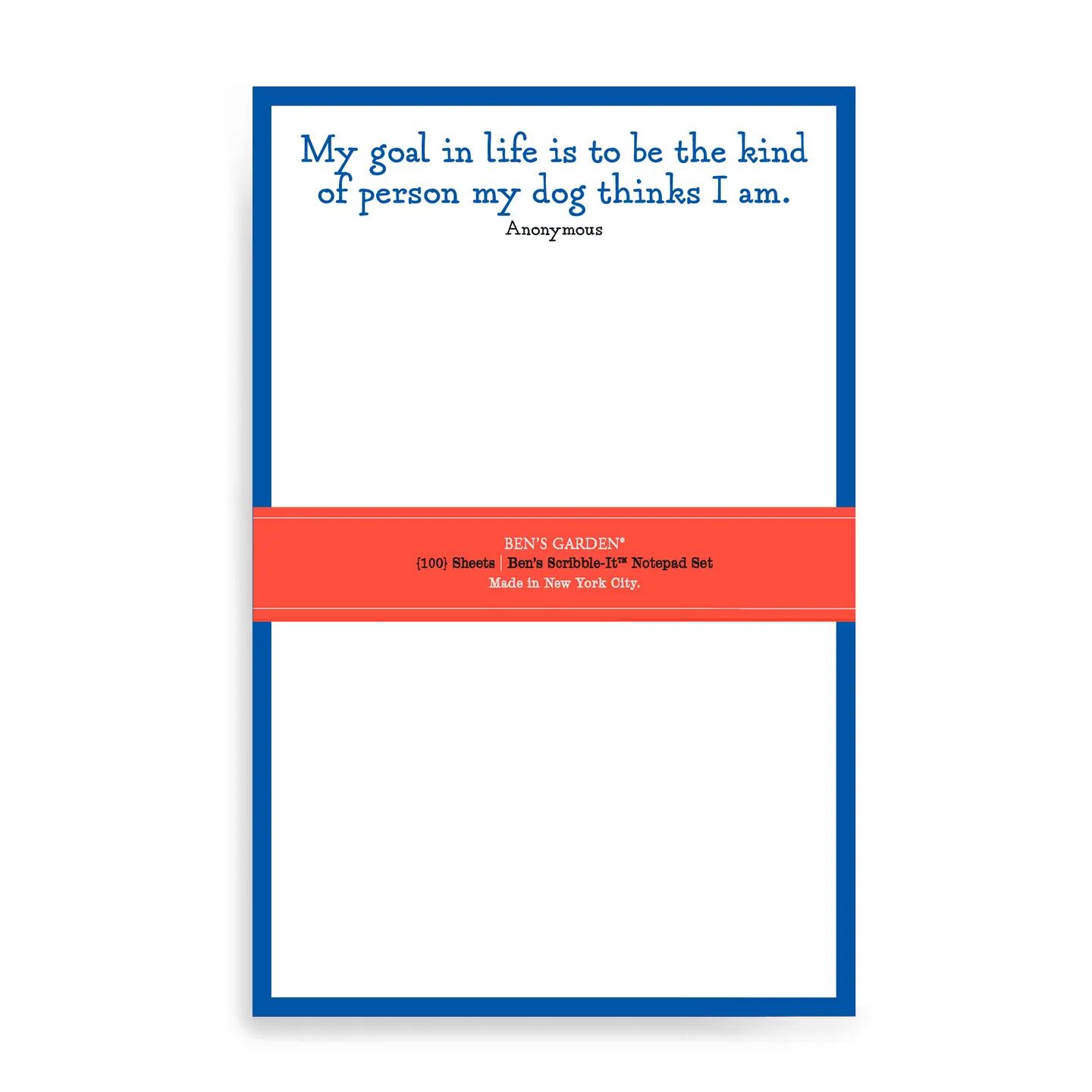 My Goal in Life Is To Be Scribble Notepad, 100 Sheets