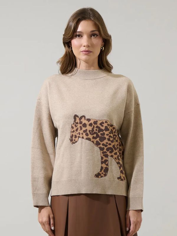 Jazara Leopard Knit Sweater