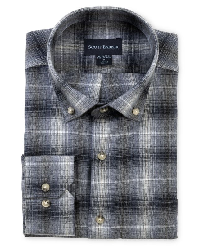 Cotton/Cashmere Ombre Plaid