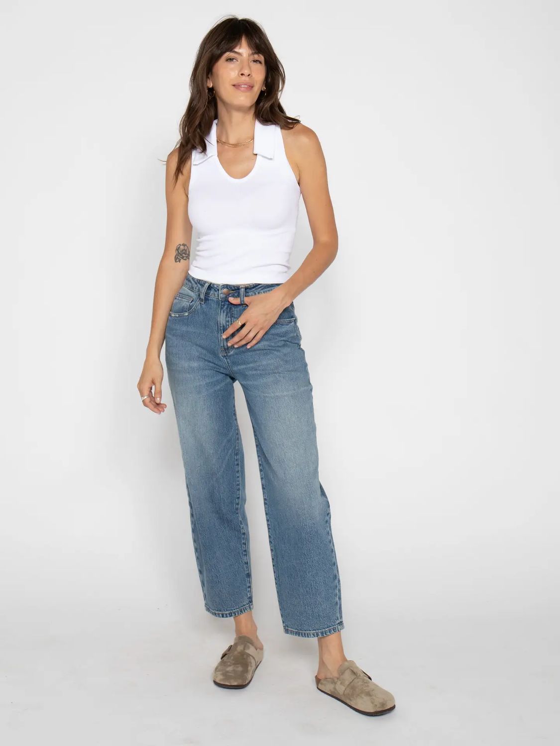 Harlow High Rise Barrel Jean, Vintage Denim Indigo
