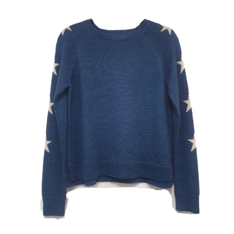 Baby Alpaca Wool Sweater Blue