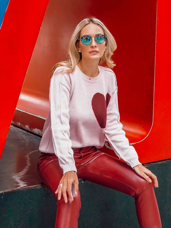 Baby Alpaca Wool Sweater Pink