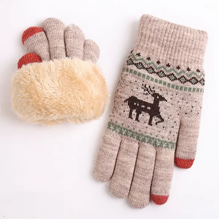 Winter Touchscreen Gloves - Reindeer