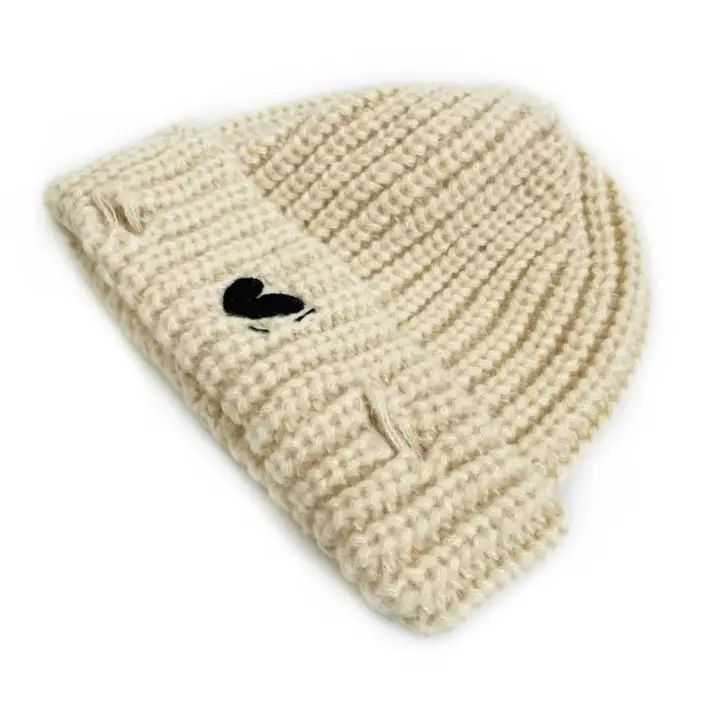 Knitted Beanie w/ Heart