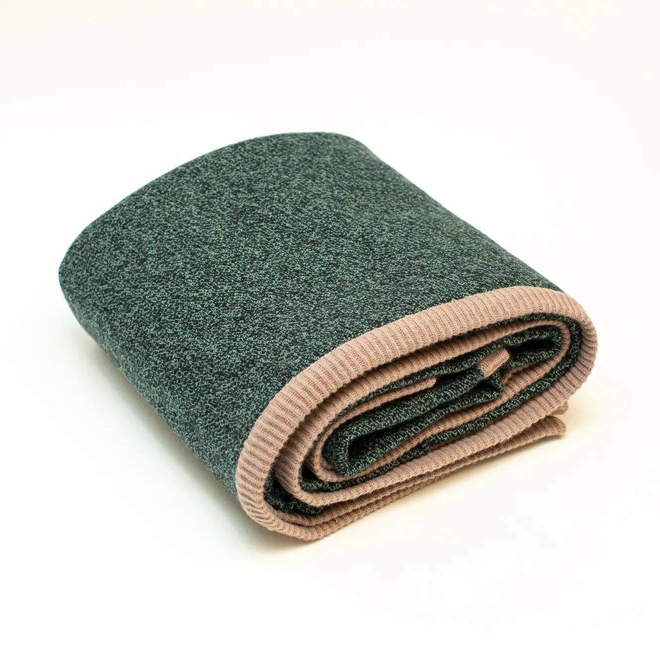 100% Pure Cashmere Luxury Blanket Travel Throw- Green