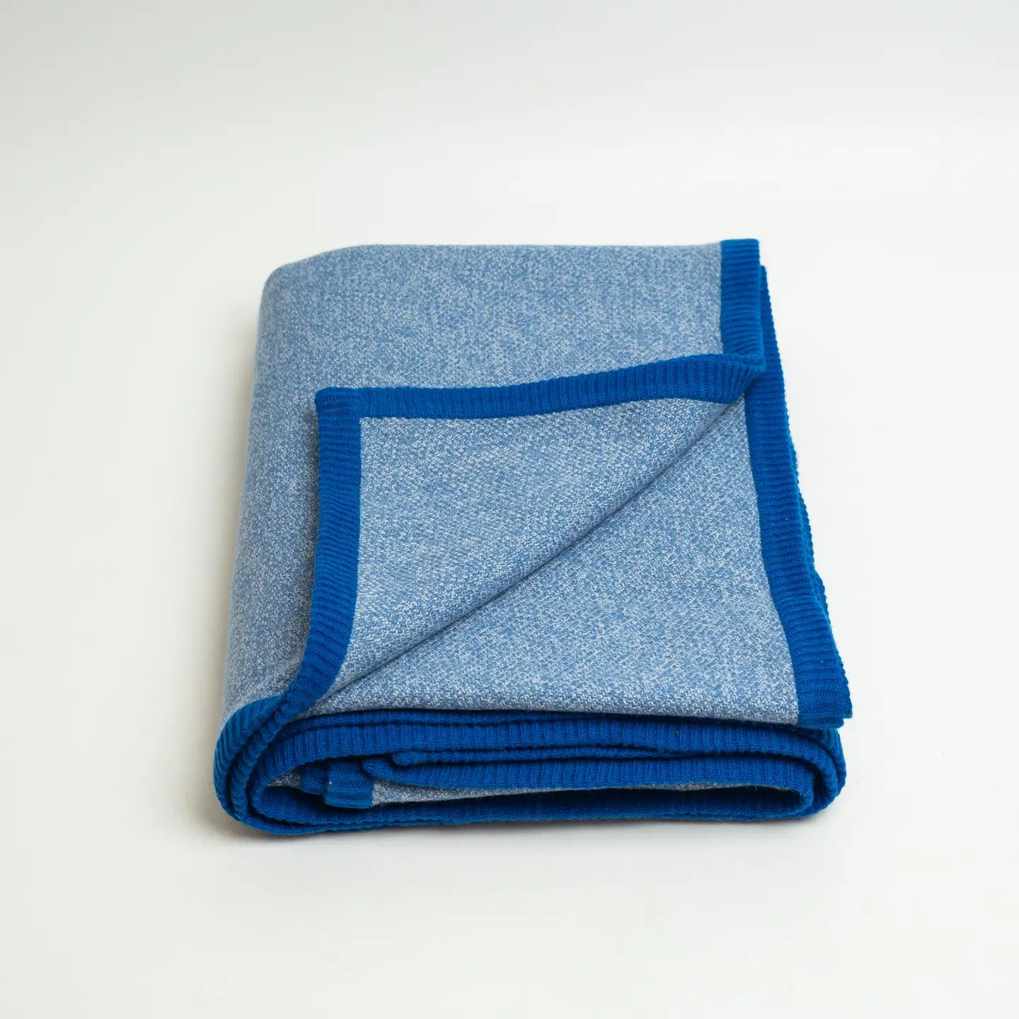 100%Pure Cashmere Luxury Blanket Travel Throw - Blue