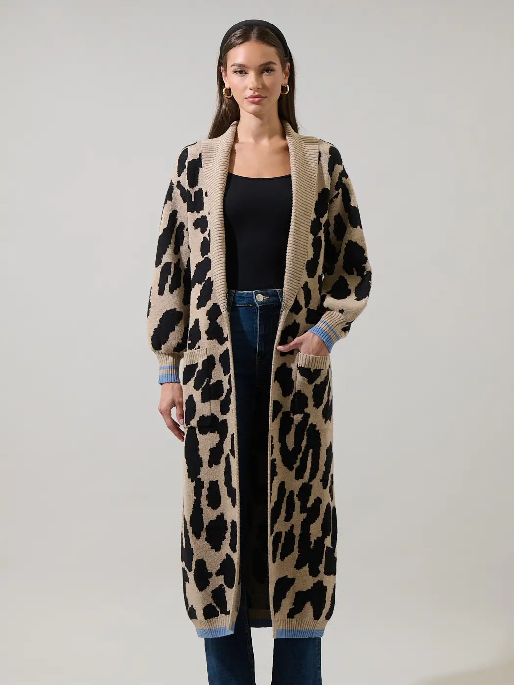 City Girl Leopard Duster Cardigan