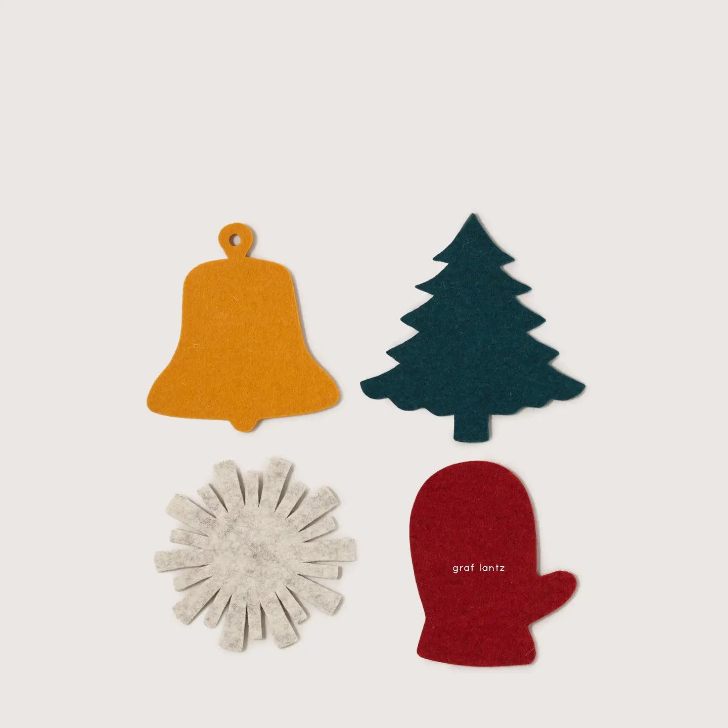 Merino Wool Coaster S/4 Deck the Halls