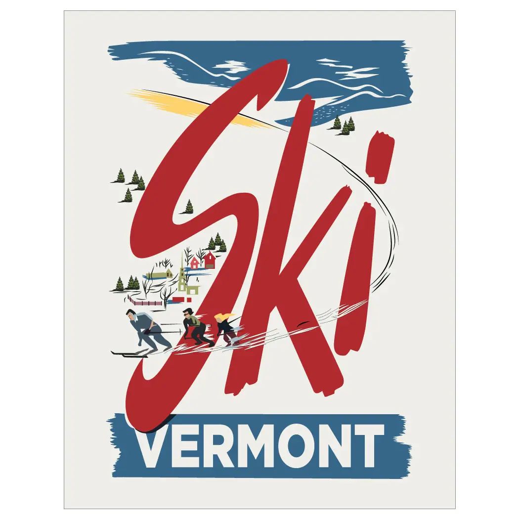 2.5 X 3.5Ski Vermont Greeting Card