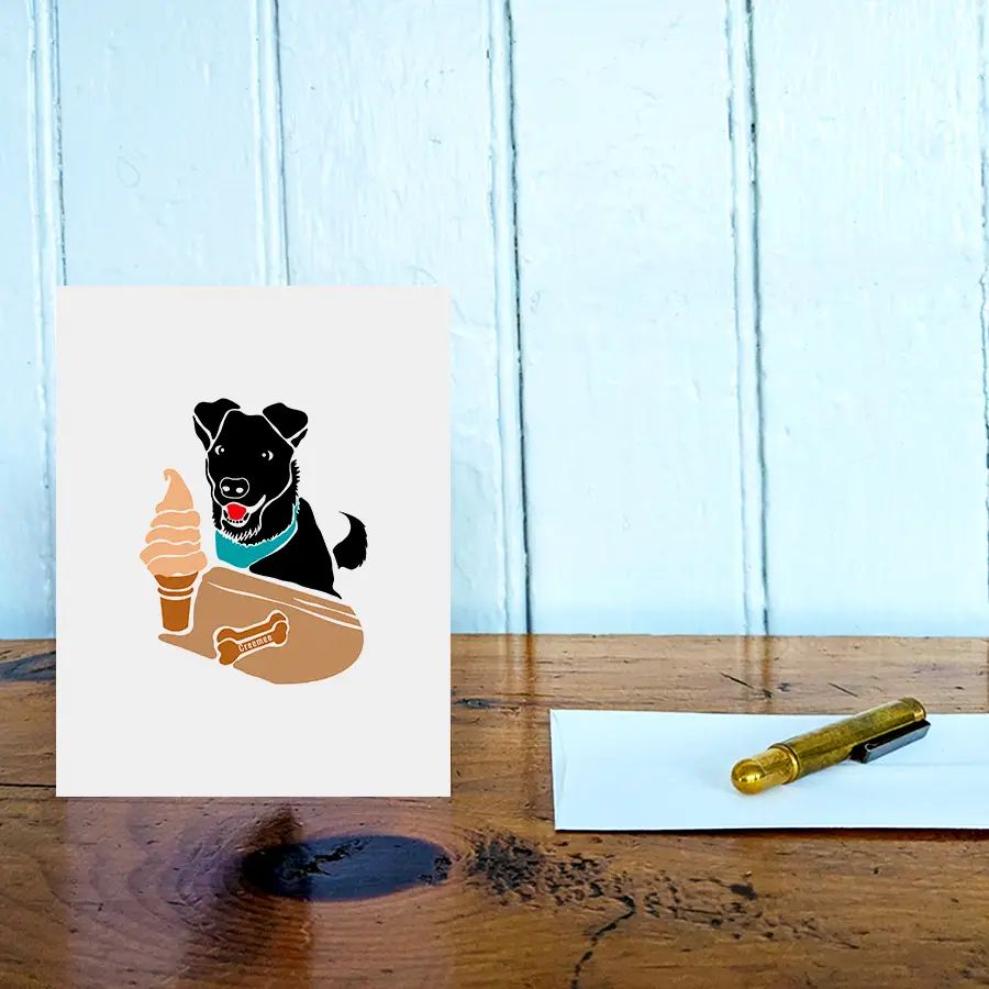 Creemee Pup Blank Greeting Card