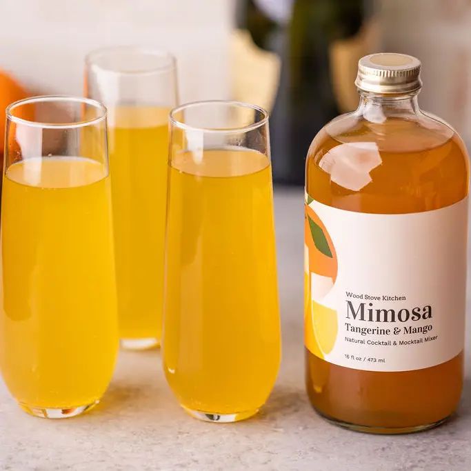 Mimosa Mixer w/ Tangerine & Mango For Cocktails and Mocktails, 16 Fl oz