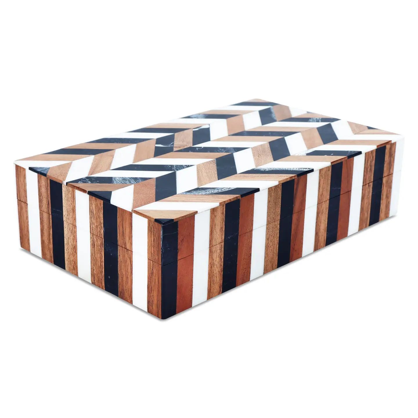 Marquet Cosmo Resin & Wood Inlay  Box 10x6x2.5