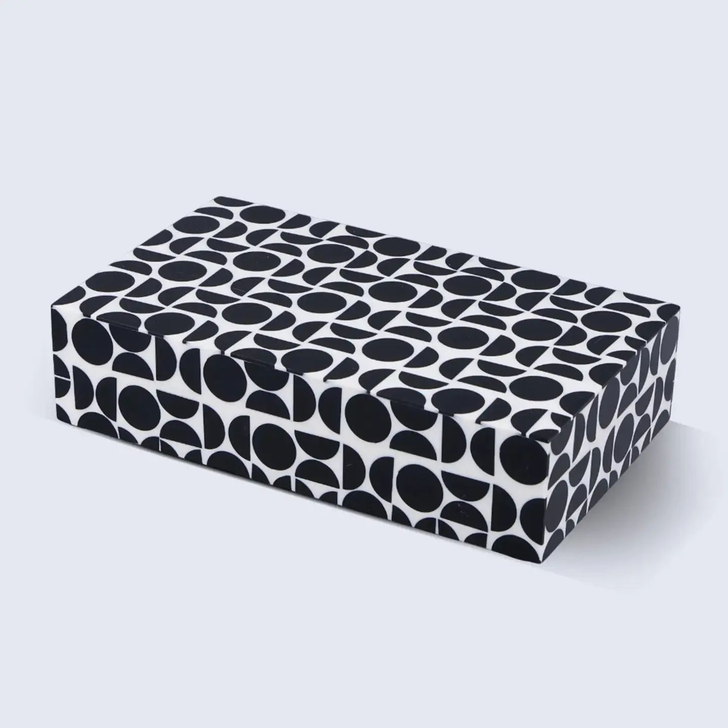 Geopop Decorative Storage Box, Resin Inlay 10*6*2.5