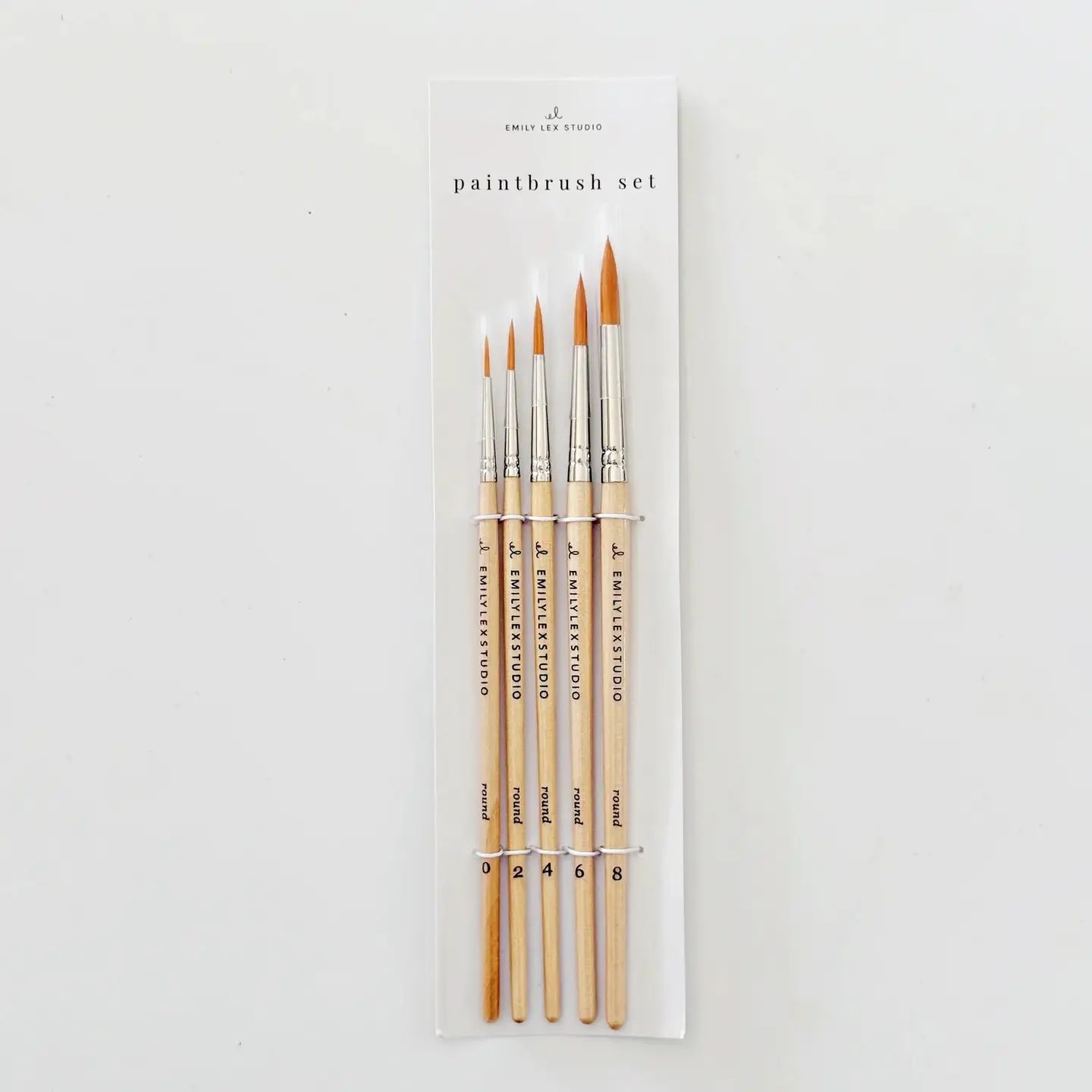Watercolor Paintbrush  Wood Brushes S/5
