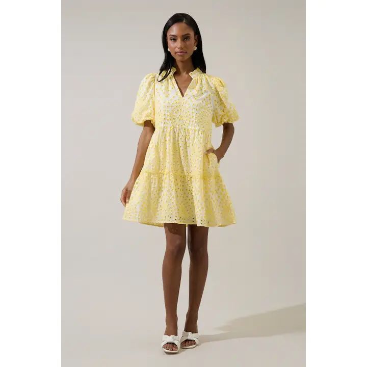 Shayla Eyelet Babydoll Dress