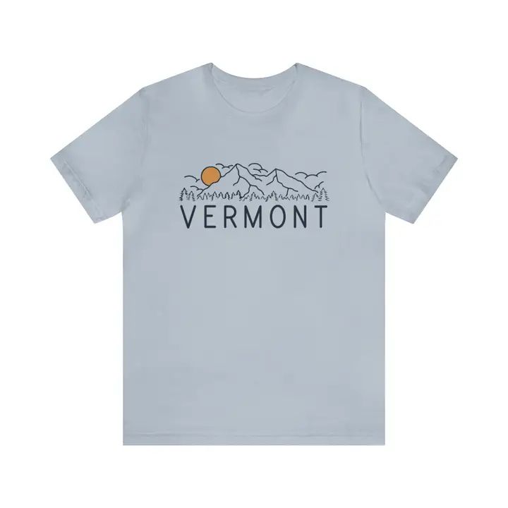 Vermont T-Shirt Retro Light Blue