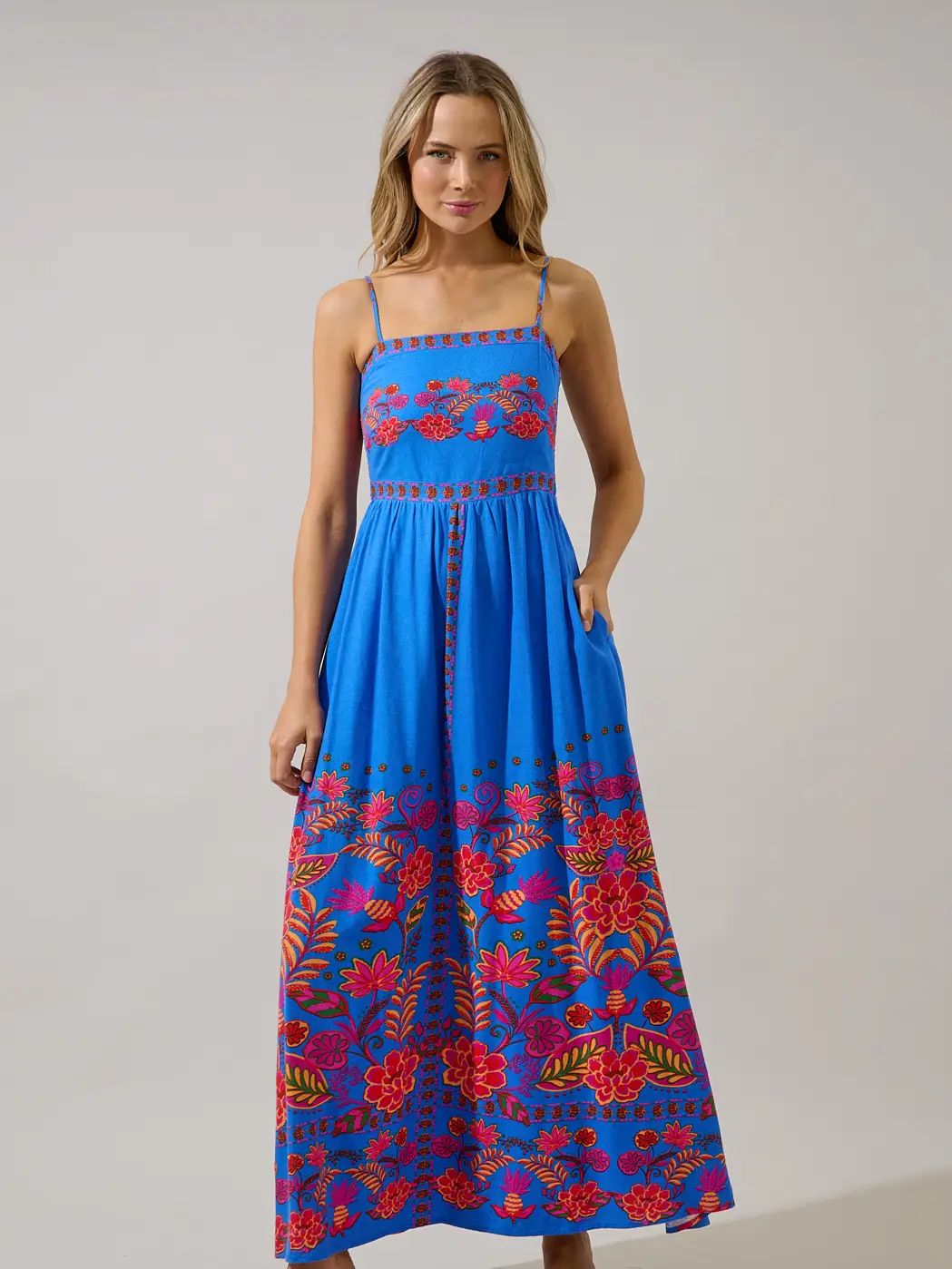 Maline Linen Maxi Dress Keizer Floral