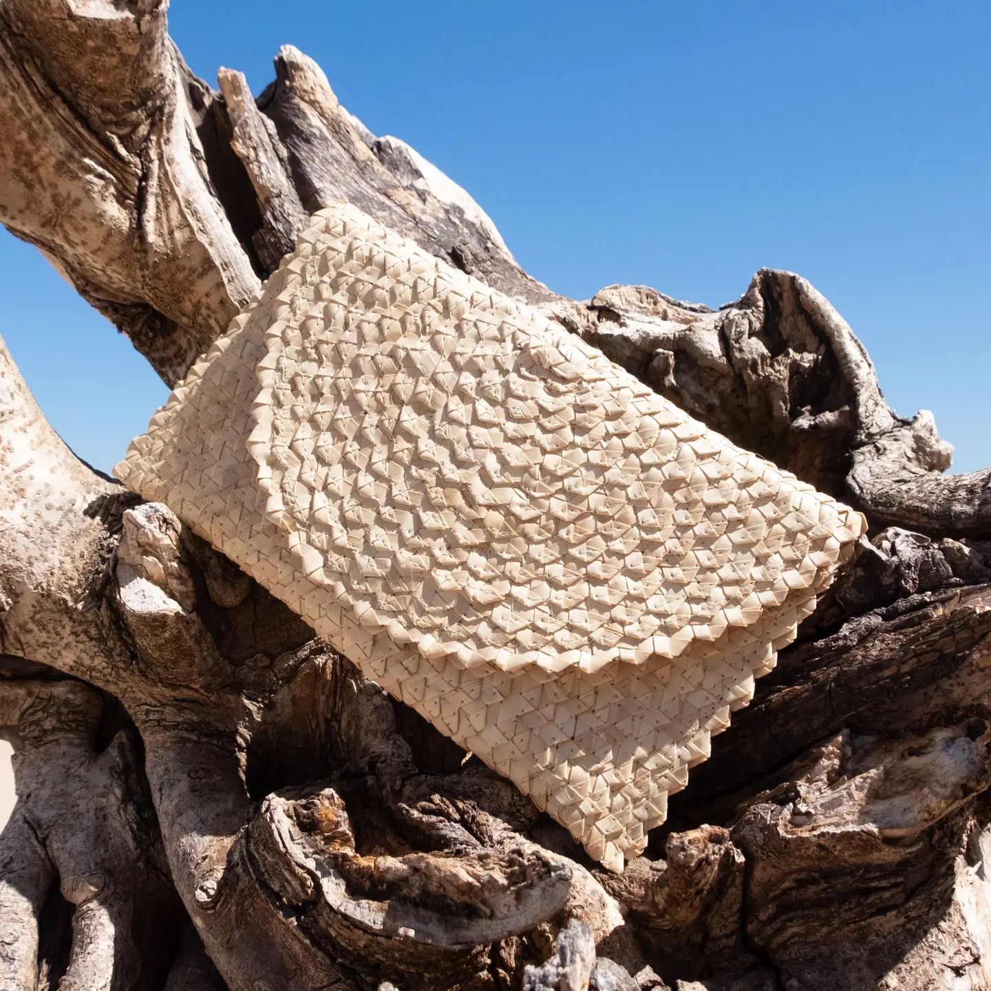 Straw Clutch Ivory