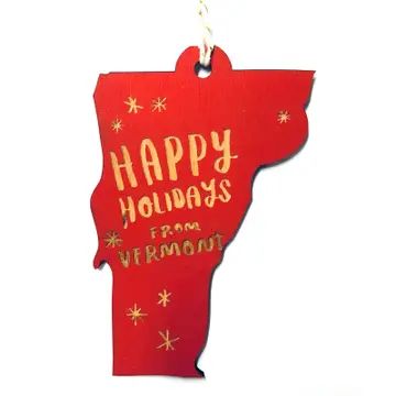 Happy Holidays From VT - Ornament