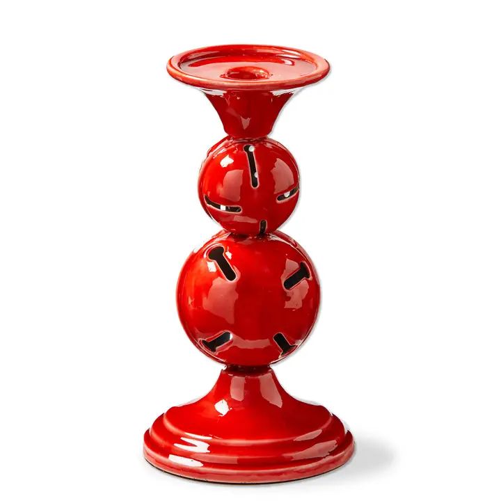Jingle Bell Enamel Taper Candle Holder