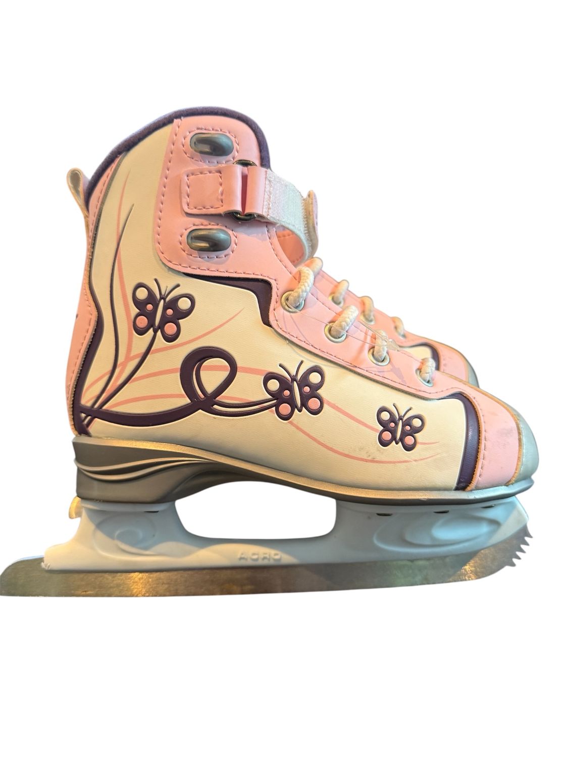 USED Reebok Glitter Girl Skates Size 1