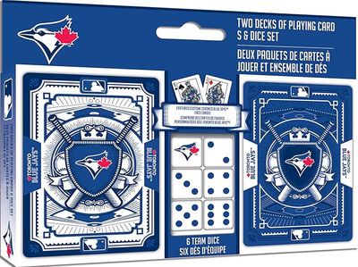 2pk Card & Dice Set Blue Jays