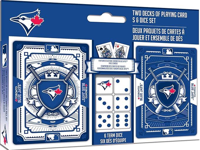2pk Card & Dice Set Blue Jays