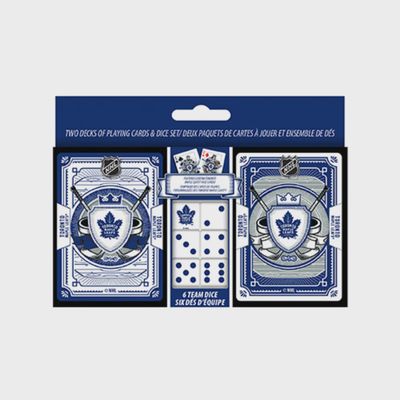 2pk Card & Dice Set Maple Leafs