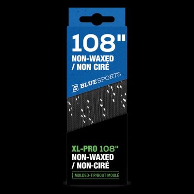 Blue Sports Laces Black Cloth 108"