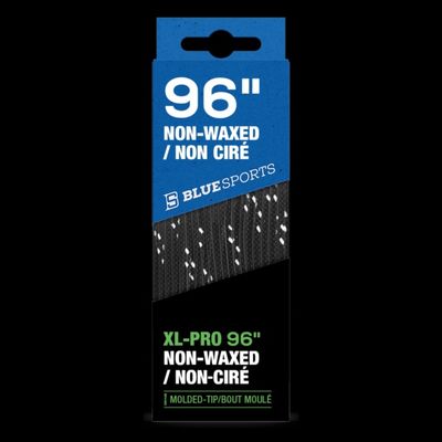 Blue Sports Laces Black Cloth 96"