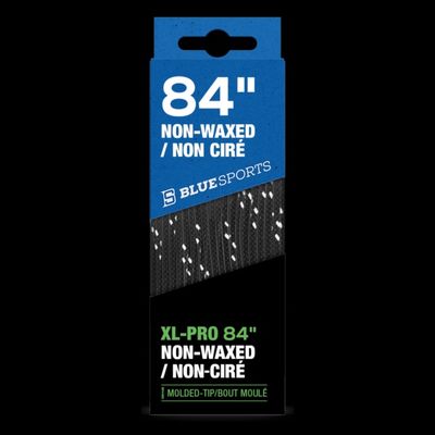 Blue Sports Laces Black Cloth 84"