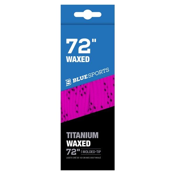 Blue Sports Laces Pink / Black Waxed 72"