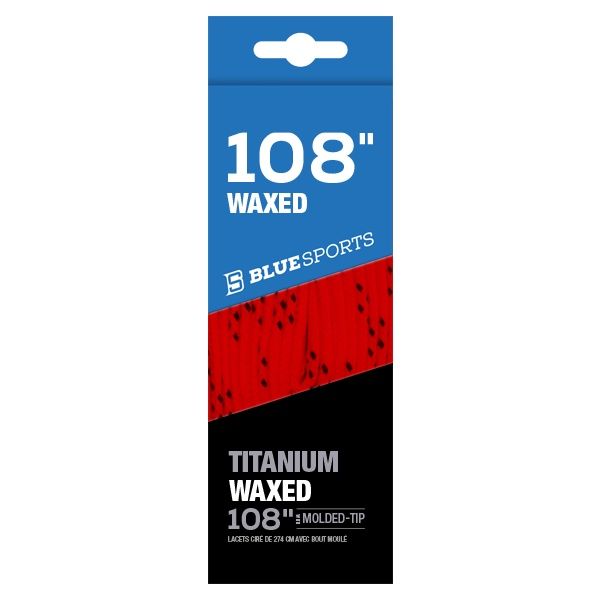 Blue Sports Laces Red / Black Waxed 108"