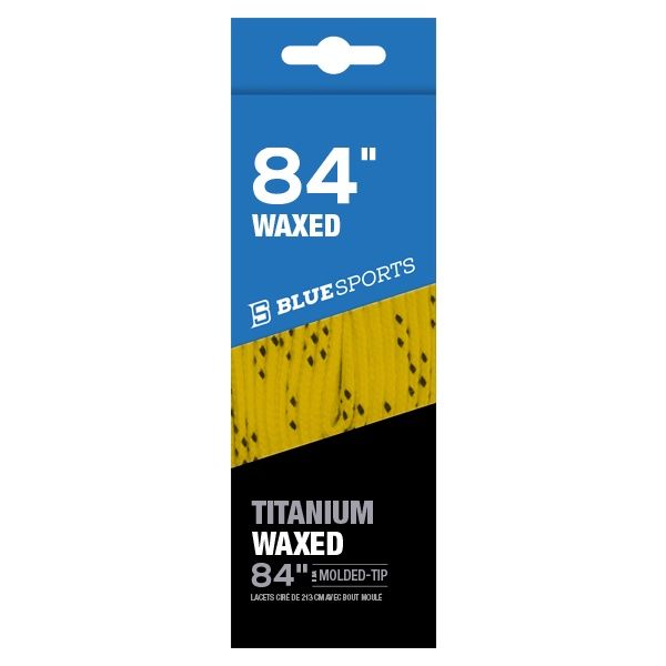 Blue Sports Laces Yellow / Black Waxed 84"