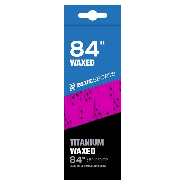 Blue Sports Laces Pink / Black Waxed 84"