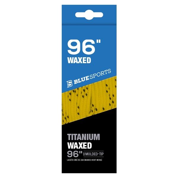 Blue Sports Laces Yellow / Black Waxed 96"