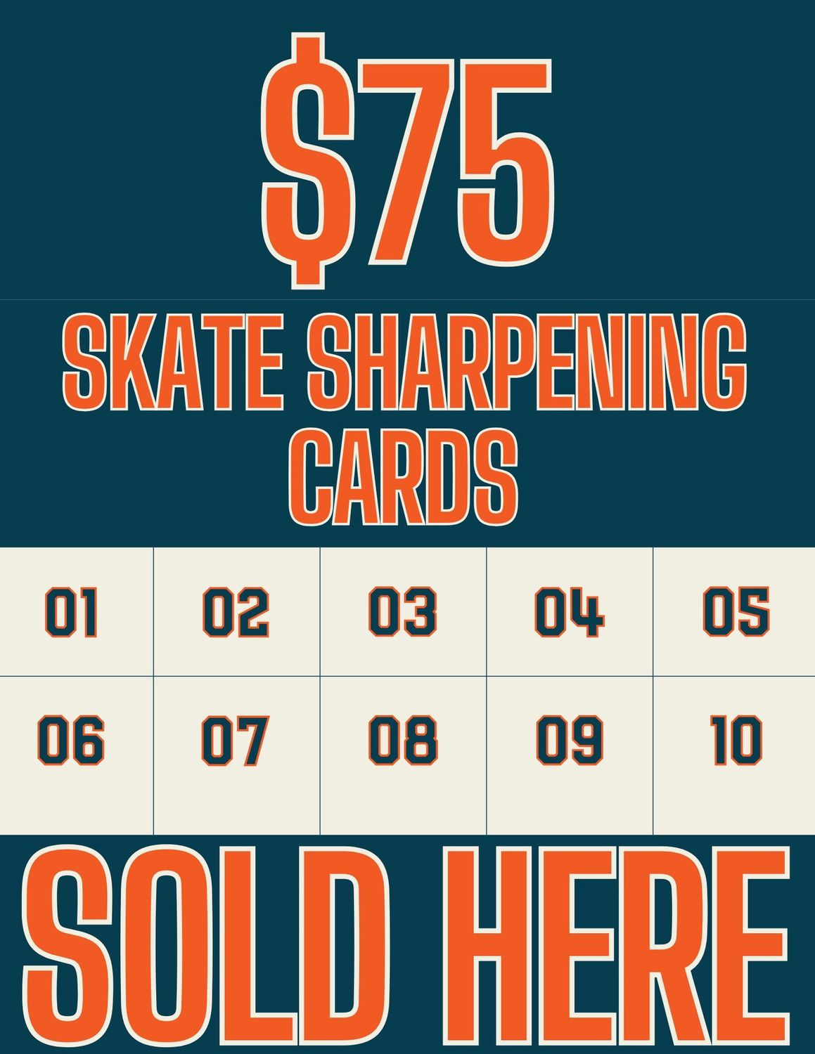 Skate Sharpening Card