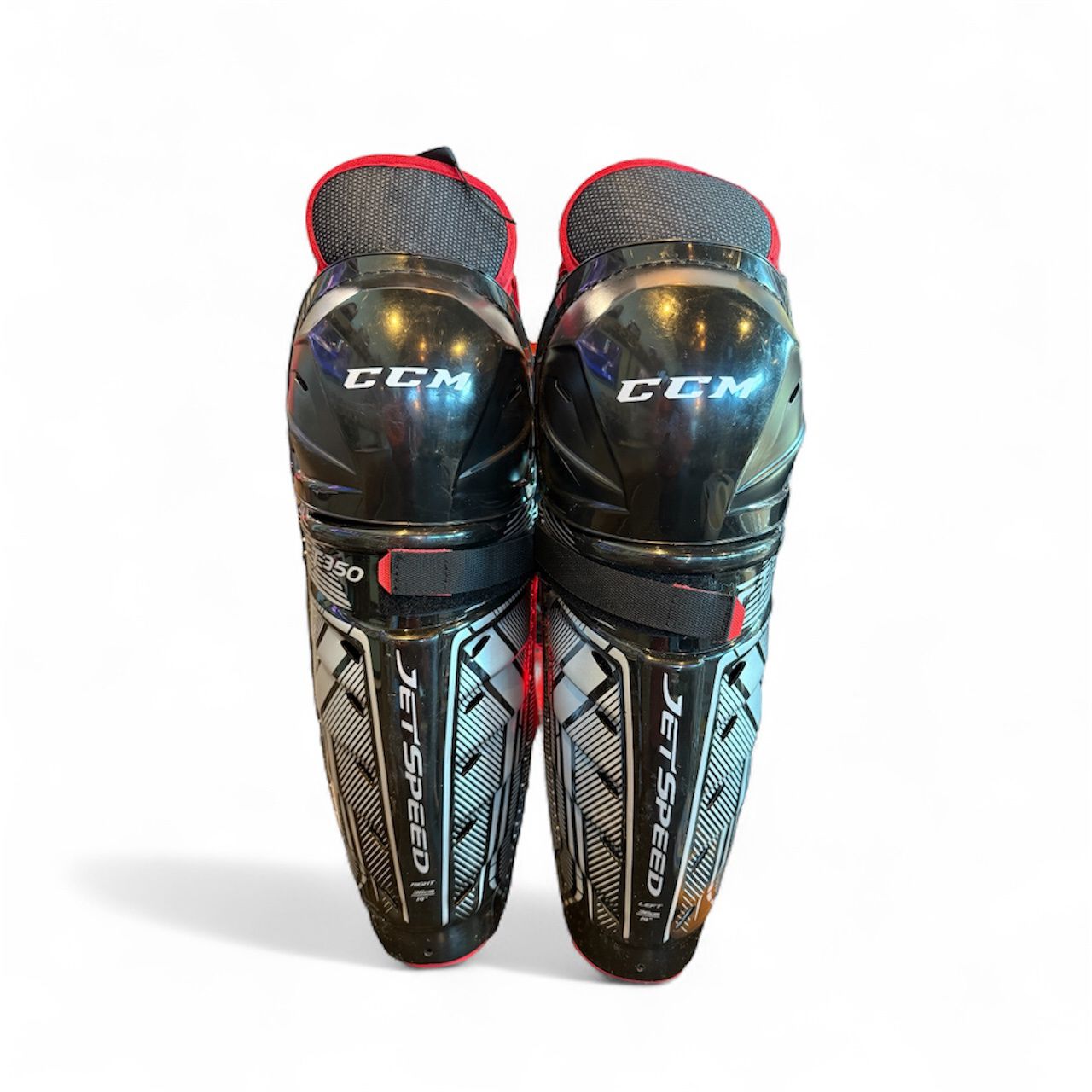 Used CCM Jetspeed FT 350 Shin Pads 14"