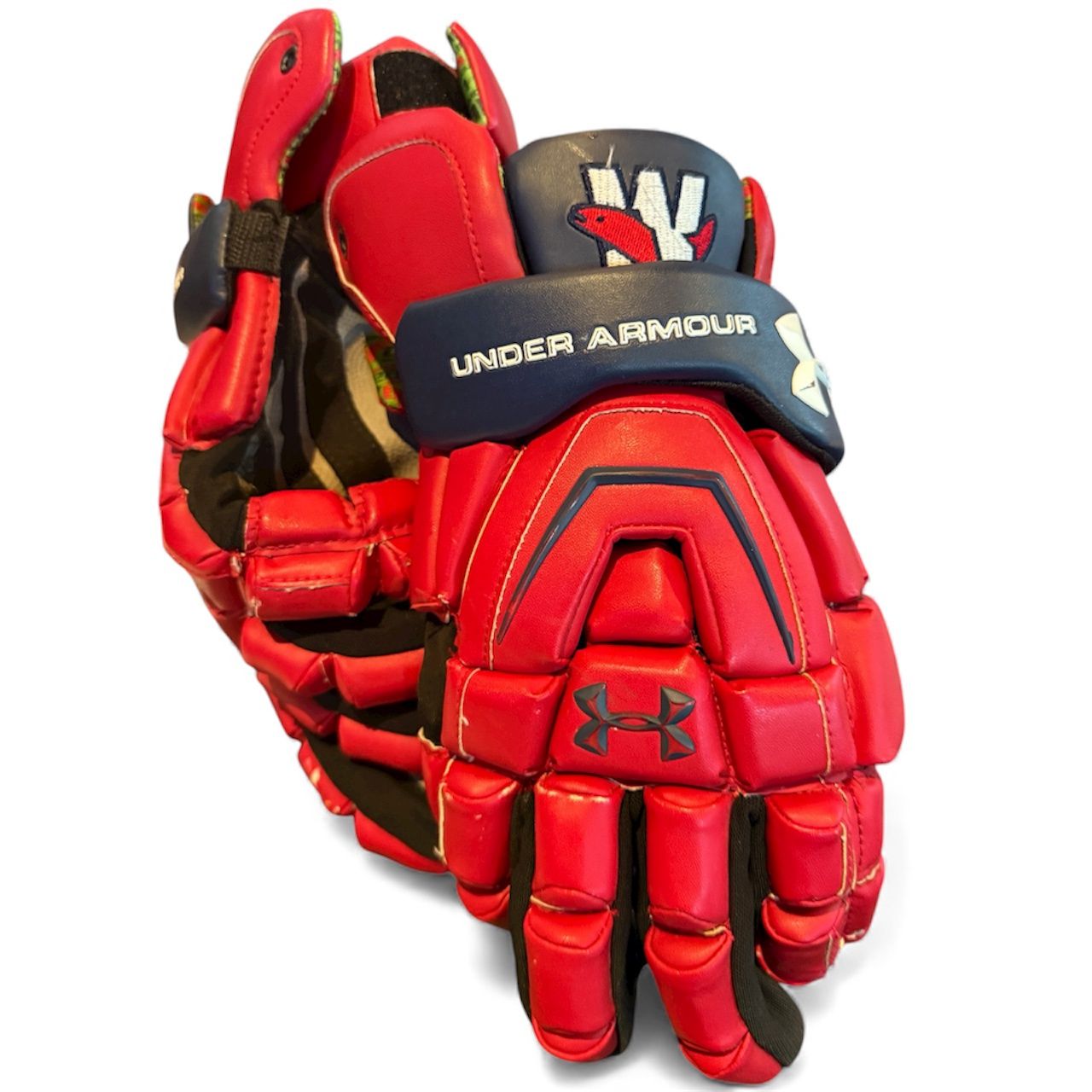 Used Under Armour Used Under Armour " Team New Westminster Salmonbellies " Lacrosse Gloves 13"