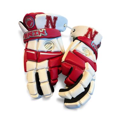 Used Maverik M3 " Team University of Nebraska" Lacrosse Gloves 13"