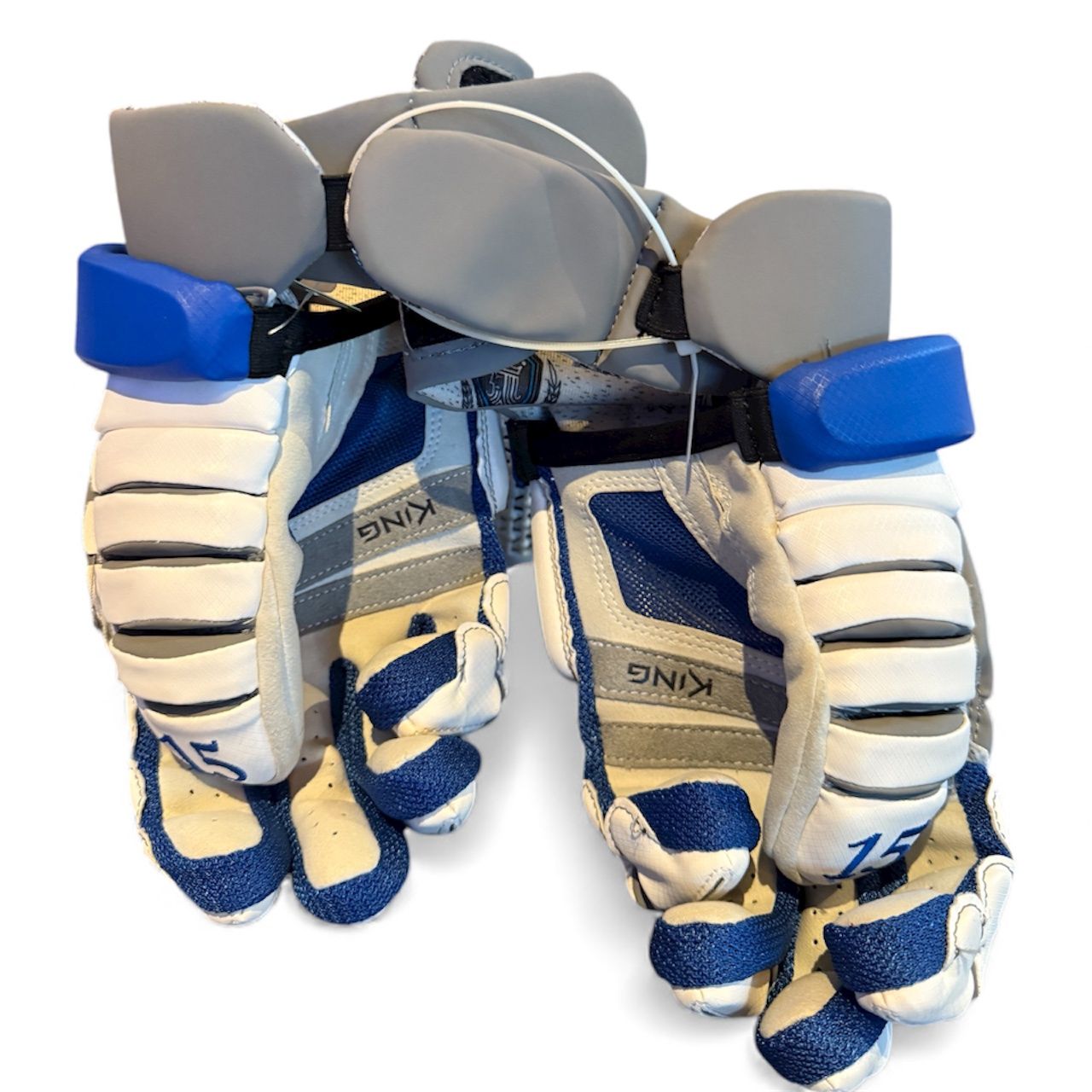 Used Brine Used Brine "Team Duke" Lacrosse Gloves- White- 14"