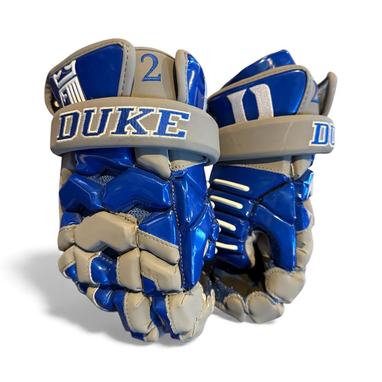 Used Brine Used Brine "Team Duke" Lacrosse Gloves - Blue 14"