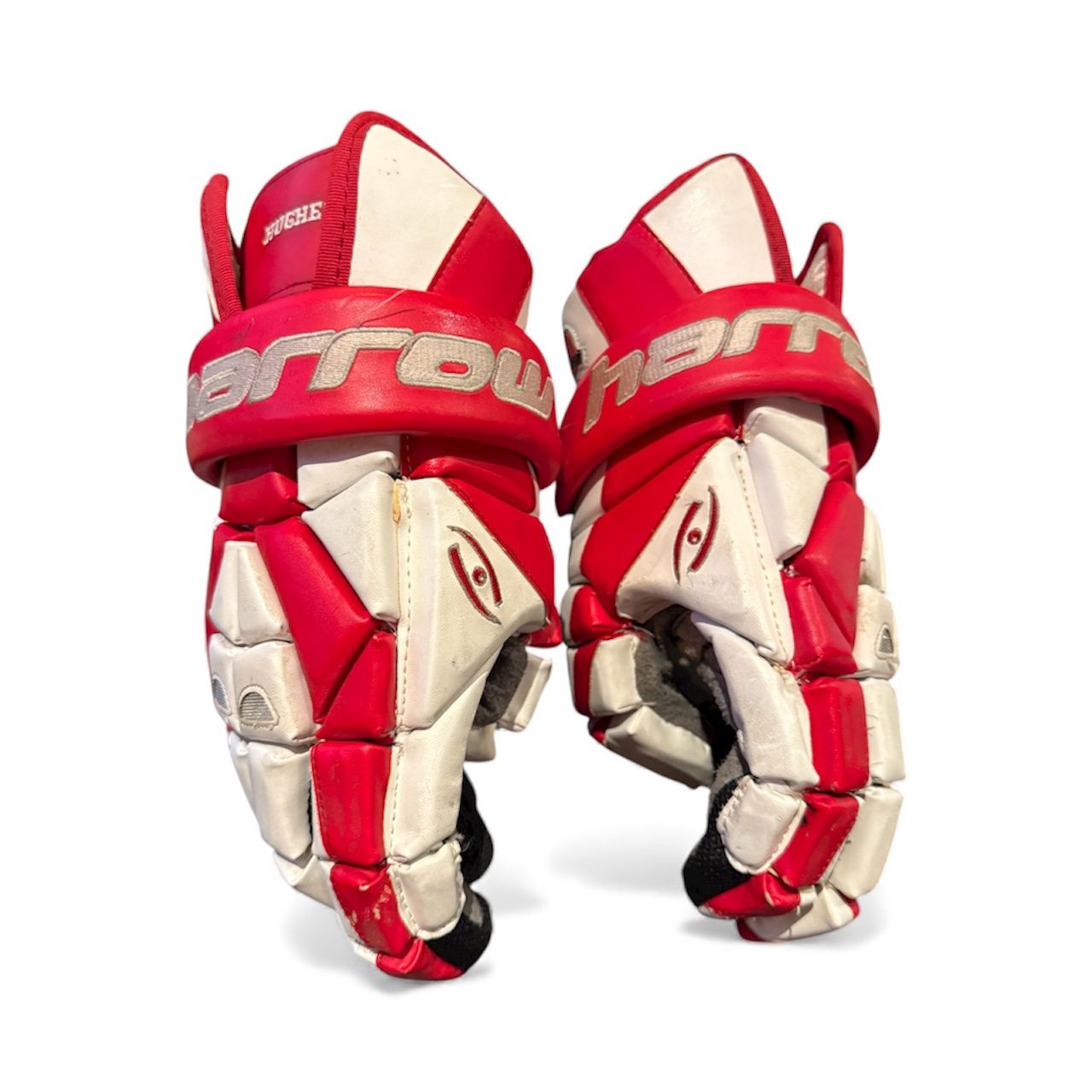 Used Harrow Used Harrow "Hughes" Red Lacrosse Gloves 13.5"