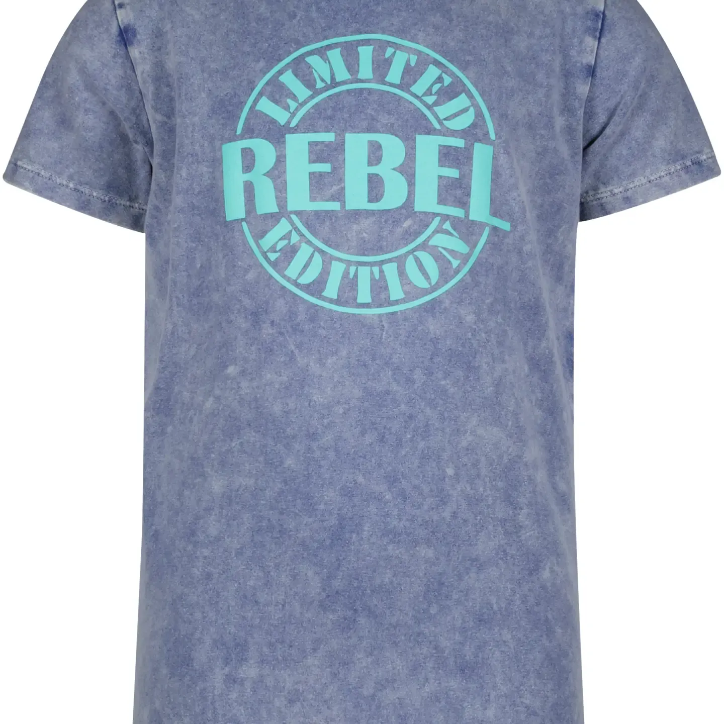 Afgewassen Blauw T-shirt – Rebel met Stijl