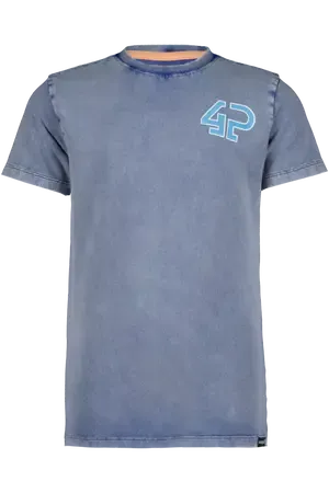 Afgewassen Blauw T-shirt – Stoer &amp; Comfortabel