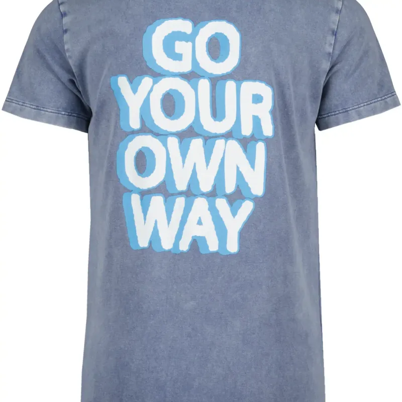 Afgewassen Blauw T-shirt – Stoer &amp; Comfortabel