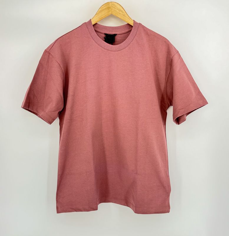 Basic Effen T-Shirt - Oud Roze