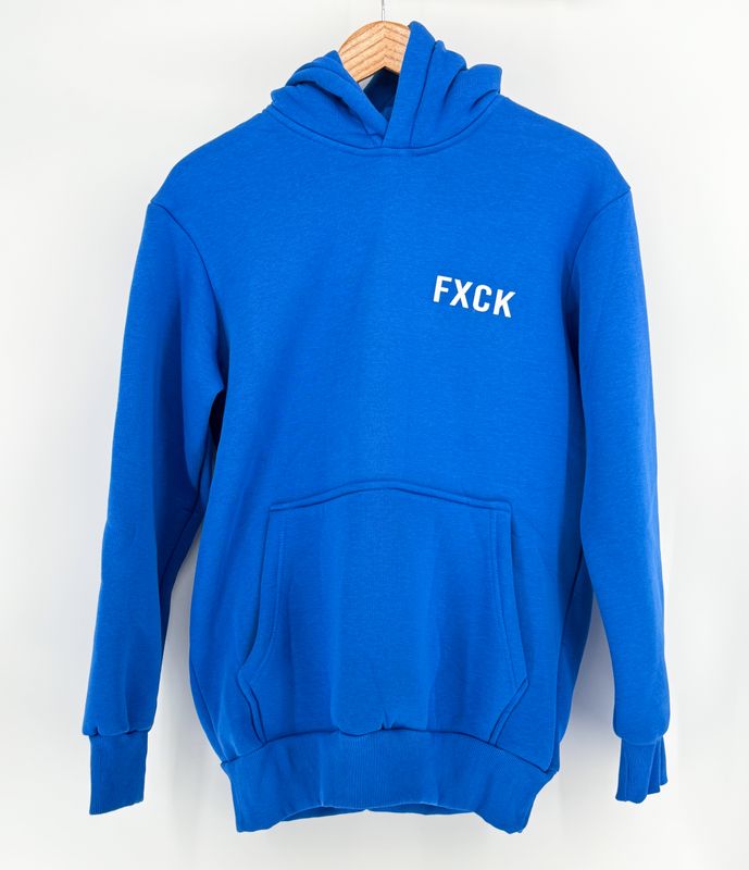 FXCK Hoodie – Felblauw