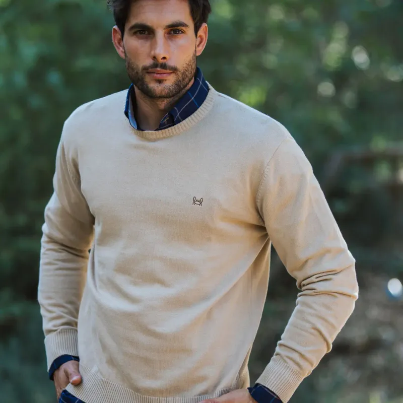 Beige Gebreide Trui – 100% Katoen