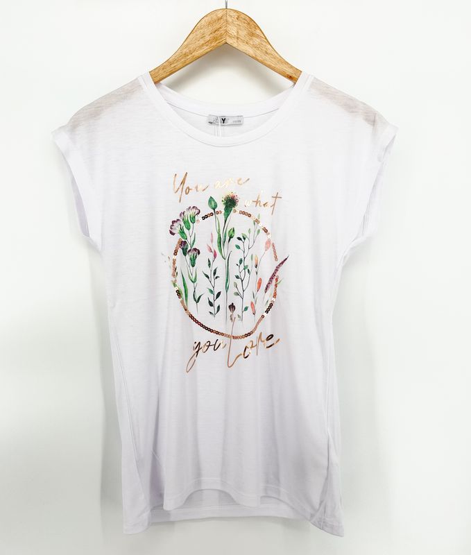 T-shirt met flowerprint Cleo